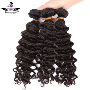 Extensiones de Cabello peruano virgen, extensiones de pelo ondulado profundo con cierre en Dubái, extensión de pelo de Ciudad del Cabo con banda de goma - Product Image 2
