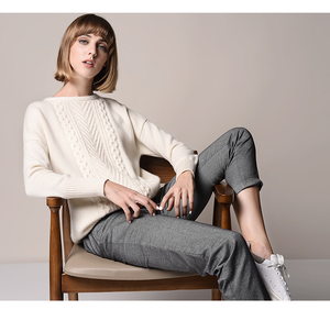 Pulls en cachemire 100% pur pour femmes, tricotés sur mesure, automne-hiver, <span class=keywords><strong>pull</strong></span> en laine d'<span class=keywords><strong>alpaga</strong></span> et cachemire, tricotés, 2026 - Product Image 2