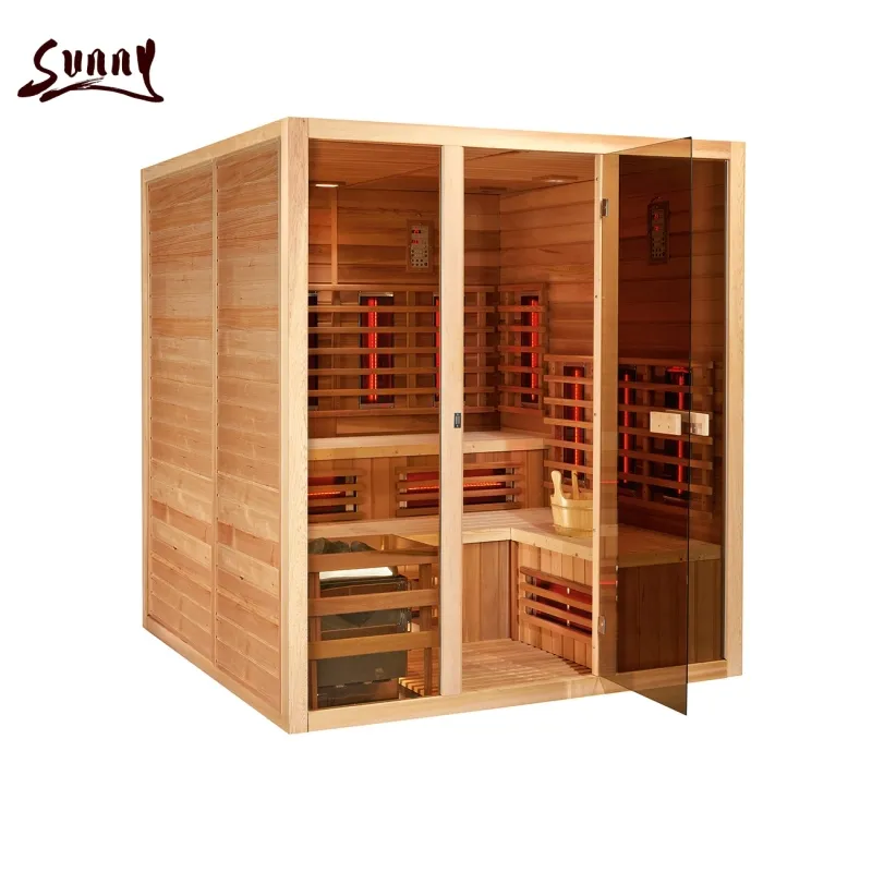 8mm de vidrio de puerta de habitación de Sauna vapor cocina Sauna 2019 cabina de madera Saunas tradicionales