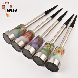 NHWS approvisionnement d'usine arc-en-ciel couleur changeante solaire pelouse chemin lampe solaire jardin bâton led chemin lumière - Product Image 3