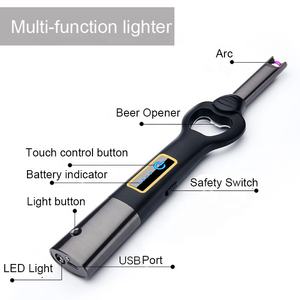 ไฟแช็คอิเล็กทรอนิกส์แบบชาร์จไฟได้ไฟได้ไฟแช็คไฟฟ้ากันลมไร้เปลวไฟพร้อมที่เปิดสำหรับงานปาร์ตี้ - Product Image 6