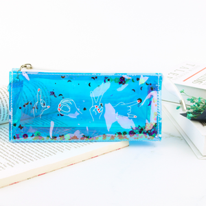 Hộp Đựng Bút Chì Công Suất Lớn Túi Đựng Bút PVC Laser Cá Nhân Túi Đựng Bút Trang Điểm Bền Bỉ Học Sinh Dễ Thương Văn Phòng Phẩm Có Khóa Kéo Hộp Bút Chì - Product Image 3