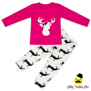 Matching pants baby girl clothing set teenage Christmas outfits - Product Image 1