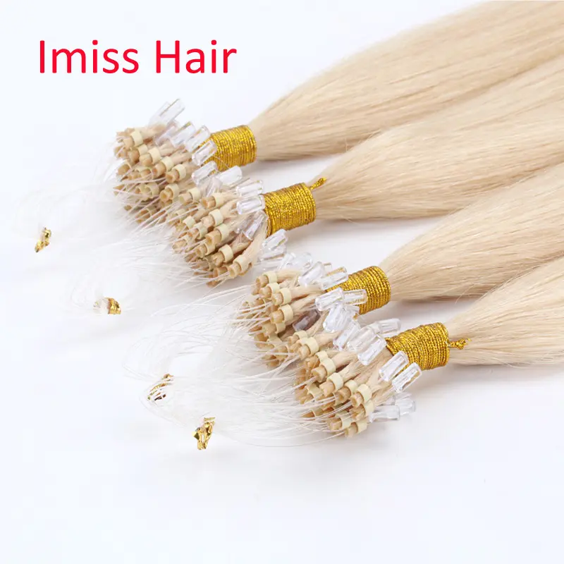 Alibaba human hair supplier colored micro ring hair extension on sale remy micro loop hair extensions