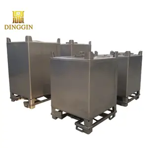 Quadratischer IBC-Tank aus Edelstahl für Lebensmittel