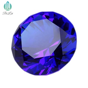 Diamant en verre de cristal K9, 100mm, Logo imprimé gratuit, grand format, pierre de cristal colorée pour décoration de mariage