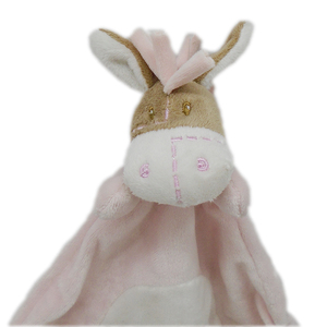 Coperta di asino Super morbida rosa peluche personalizzata doudou per coperta di sicurezza per bambini