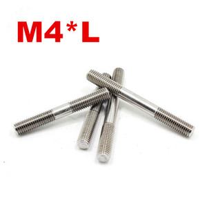 Custom Made Stainless Steel <strong>Double</strong> Head Rod <strong>Stud</strong> Screw Precise with Plain Finish - Product Image 3