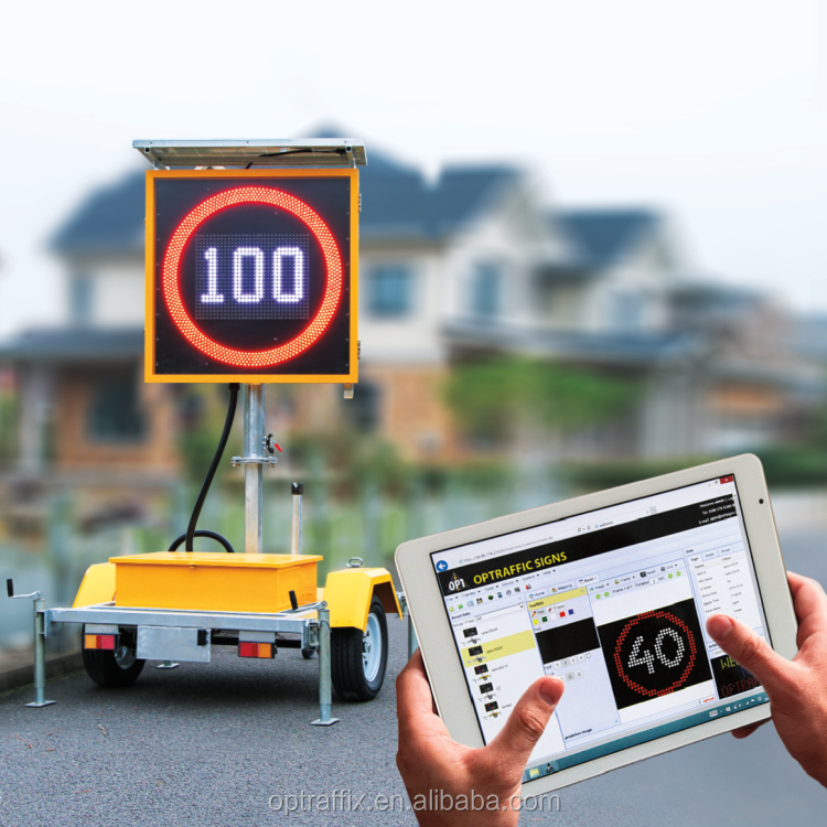 Mobile Radar Speed Sign Trailer - Outdoor & Solar Powered