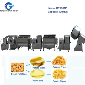 Customize GT100TP Small Scale French Fries Potato Chips Production Line 100kg/h