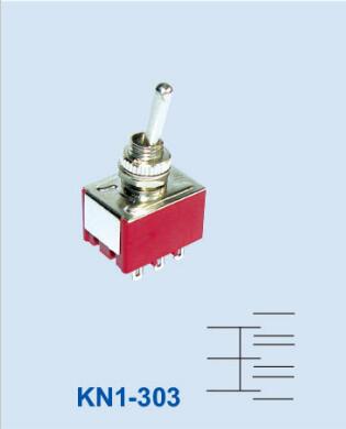 3A. 125 В on-off-on Тумблер для электронного KN1-303