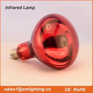 110v 220v75w 100w 150w di terapia fisica R125 Par38 di riscaldamento a raggi infrarossi della lampada
