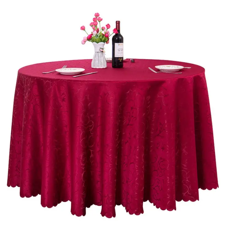 Nappe de table, pour restaurant, banquet, grand rond, de couleur unie, pour table de mariage, hôtel, vente en gros, 1 pièce