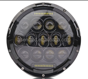 Caliente venta 7 '' led headlight hi / lo haz para <span class=keywords><strong>Jeep</strong></span> 75 w con daytime tiempo de funcionamiento <span class=keywords><strong>negro</strong></span> y chrome - Product Image 2