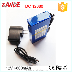 YSD-12680 6800mah <span class=keywords><strong>rechargeable</strong></span> dc <span class=keywords><strong>12V</strong></span> li-ion batterie au lithium pour LED bandes CCTV Caméra LED conseil