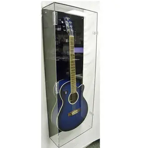 Kunden spezifische transparente Acryl-E-Gitarren-Vitrine für Lagerung Großhandel