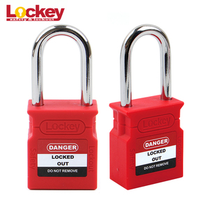 Lockey नई डिजाइन <span class=keywords><strong>OEM</strong></span> ताला 38mm 76mm स्टील नायलॉन हथकड़ी सुरक्षा ताला तालाबंदी - Product Image 5