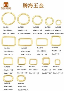 Rts Túi xách phần cứng 32mm Đường kính trong chia Vòng mở trang trí bằng đồng thau kim loại vòng O Ring - Product Image 6