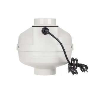 HAVC plastik hız kontrol 4 "6" 8 "10" 12 "inç banyo hidroponik Radon egzoz ac ec santrifüj inline kanal fanı