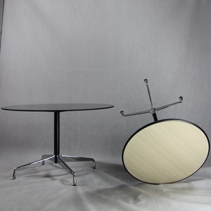 cổ điển nhôm cơ sở cuộc họp bàn tròn với đầu kính - Product Image 4