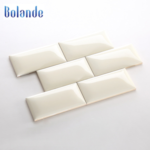 Brique forme <span class=keywords><strong>en</strong></span> céramique carreaux de mur prix dans <span class=keywords><strong>siri</strong></span> lanka cuisine beige dosseret mosaïque briques 3d carreaux de métro - Product Image 2