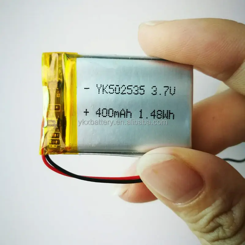 के. सी. UN38.3 एमएसडीएस सीई सीबी IEC62133 अनुमोदित प्रमाणित छोटे बैटरी लाइपो 3.7 V 400mah लिथियम बहुलक बैटरी के. सी. 502535
