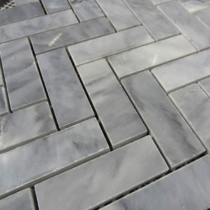 Ý <span class=keywords><strong>grey</strong></span> Đá Cẩm Thạch Xương Cá Gạch Mosaic 1x3 thiết kế hiện đại sàn gỗ cho nội thất phòng tắm cho căn hộ sử dụng - Product Image 2