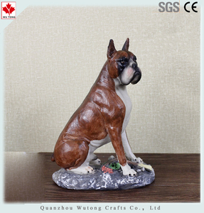 Estatuetas de cachorro adoráveis de resina, estatuetas de jardim para decoração de casa