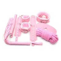 Ensemble de 7 Pièces Matériel de Bondage Adulte, Kit de Jouets Fétichistes pour BDSM, avec Menottes, pour Hommes et Femmes