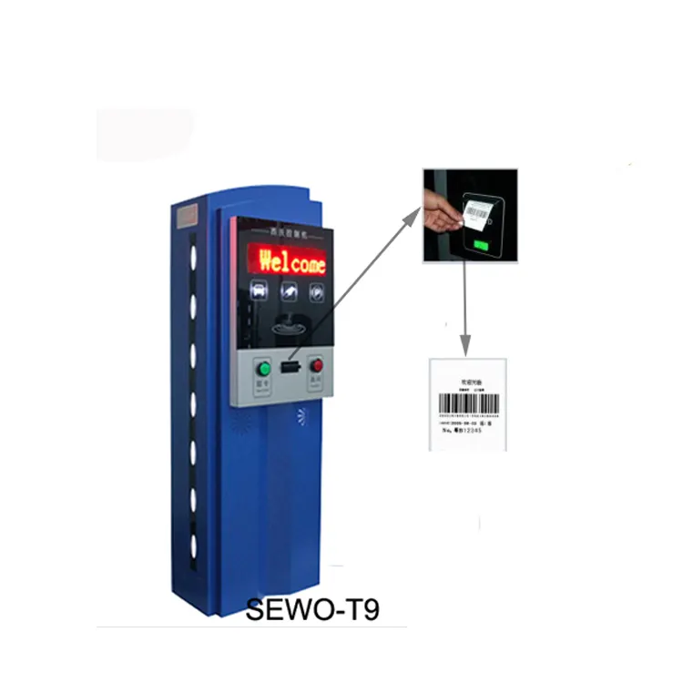 SEWO Barcode Ticket Dispenser Machine For Central Payment Smart Car Parking Management System