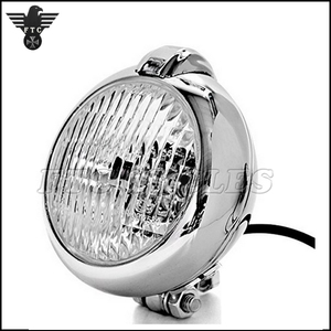 Lente cromada transparente de 4,5 ", faro Vintage para motocicleta, para Harley Cafe Racer - Product Image 2