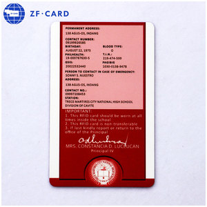 บัตรประจำตัวนักเรียนโรงเรียน,บัตรประจำตัวประชาชนพนักงาน,บัตรสมาชิกพีวีซีบัตรประชาชนแนวตั้ง