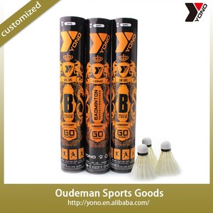 Al aire libre 2015 <span class=keywords><strong>volantes</strong></span> de bádminton de pato blanco plumilla/volante bádminton precio de fábrica - Product Image 2