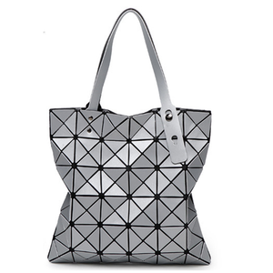 Custom Logo Draagbare Pu Lederen Lady Luxe Vintage Stijl Vierkante <span class=keywords><strong>Geomotry</strong></span> Fold Vrouw Handtas Draagtas Tas