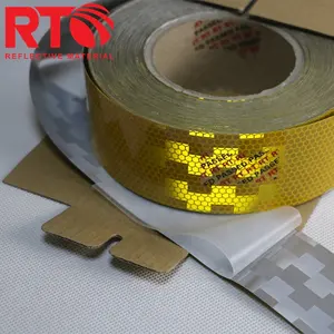 5cmm*50m Pet Fluorescent Conspicuous Reflective Tape Sticker For Truck EC104R Quality Reflective Tape