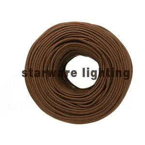 Textile Wire Fabric Cable Braided Electrical Wire Cloth Covered Wire/chocolate brown