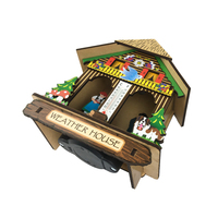 Maison miniature en bois de Noël bon marché, nouvelle en 2021, avec thermomètre