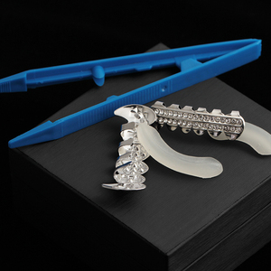 Grillz — ensemble complet de dents dorés, une paire de fausses dents pour hip hop, inférieure et supérieure, offre spéciale, - Product Image 5