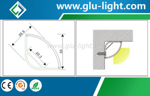 Esquina 90 grados Alu canal de extrusión para la luz de <span class=keywords><strong>tira</strong></span> rígida <span class=keywords><strong>led</strong></span> - Product Image 5