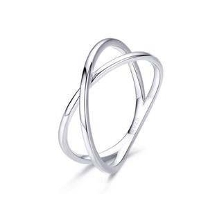 <span class=keywords><strong>Bague</strong></span> <span class=keywords><strong>croix</strong></span> en <span class=keywords><strong>argent</strong></span> sterling S925 pour <span class=keywords><strong>femme</strong></span> Design classique plaqué platine pour cadeau ou fête - Product Image 1