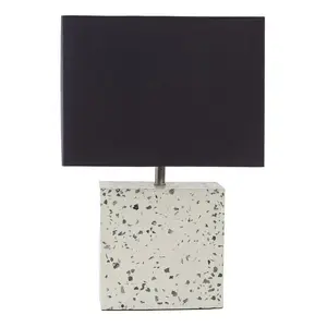 Moderne leichte luxus-Terrazzo-Marmor-Tischlampe mit Lampenschirm kreativer Designer Schlafzimmer-Tischlampe