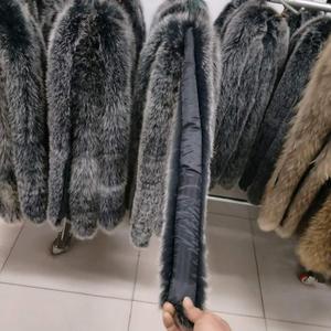 Alta calidad, precio de fábrica, adorno de piel de zorro azul Real para capucha y Collar