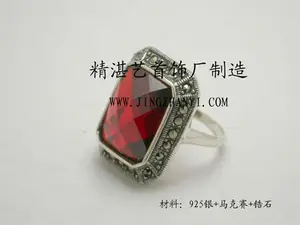 [Spotlight] custom make silver ring with zircon and marcasite