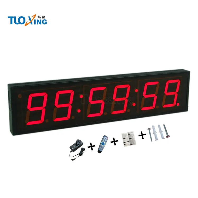 Große 4 zoll LED digitale wand countdown/count-up timer mit stoppuhr