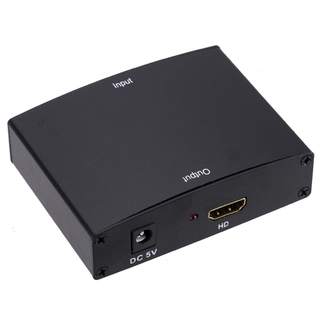 Component YPbPr R/L Audio 5 CVBS AV RCA to HDMI Converter with Scaler