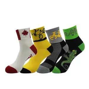 Custom pattern hand link ankle bicycle sports cycling nylon socks