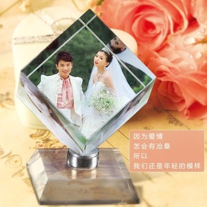 Cadre <span class=keywords><strong>Photo</strong></span> personnalisé avec cubes en cristal, Souvenir, pour Studio <span class=keywords><strong>Photo</strong></span>, cadeau d'anniversaire, mariage - Product Image 3