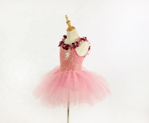 Falda de baile de princesa Rosa popular Traje de baile de flores rosa púrpura Tutú de ballet Ropa de baile de escenario Falda de gasa encantadora - Product Image 2