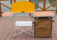 Table et armoire de cuisine de camping pliante portable de bonne qualité