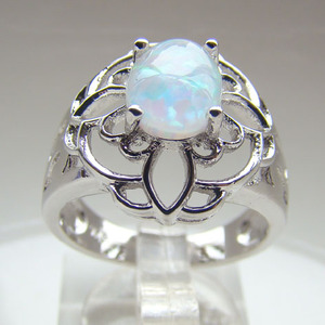 Très belle opale bijoux opale anneau de mode en laiton offre féminine's taille 6,7,8,9 dr03010793r-3.9g acceptent paypal - Product Image 1